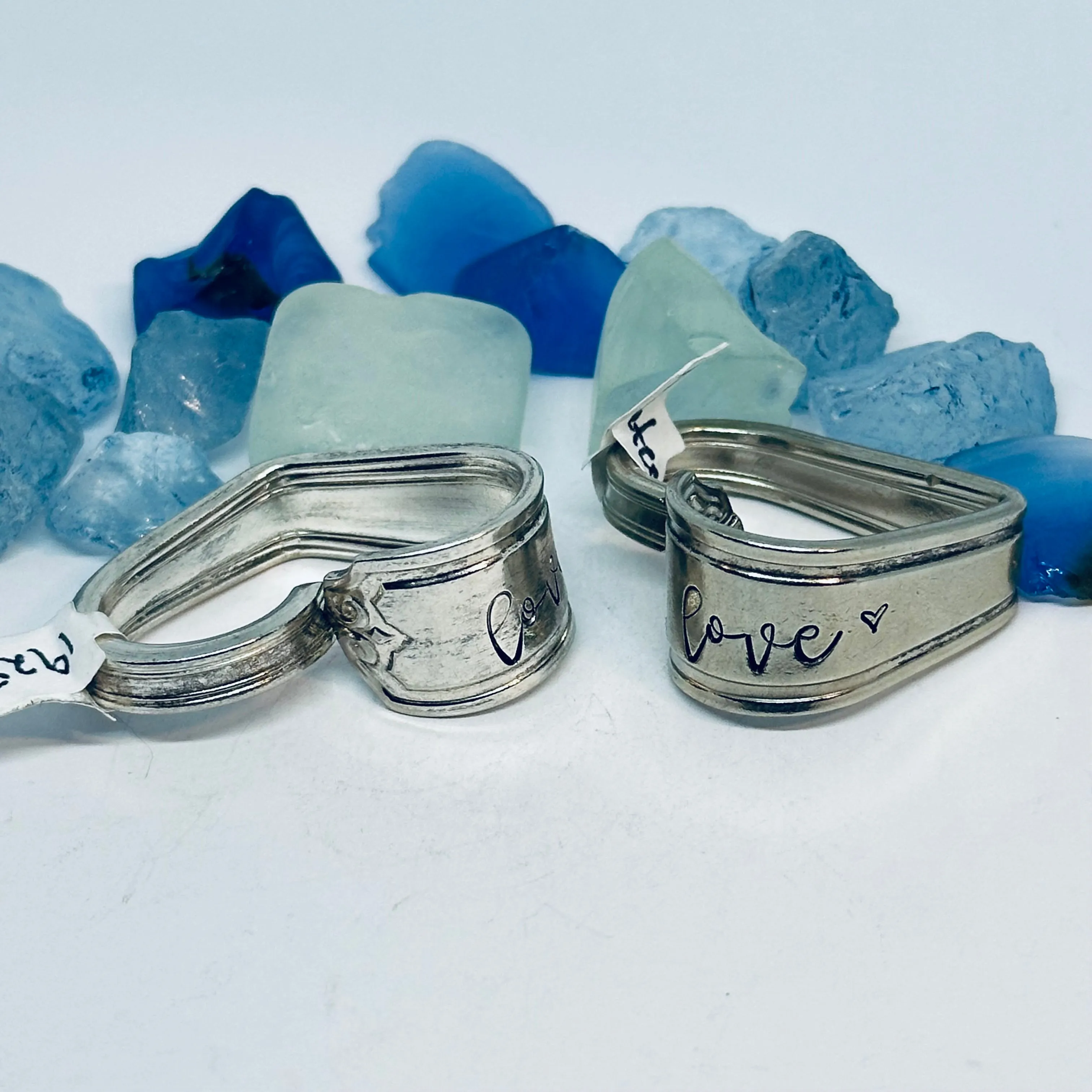 Hearts made from Vintage Silverware | Bent Spoon Fork | Heart-Shaped Pendant Necklace Keychain Key Ring | Silverware Jewelry | Love | Valentine's Day Gift