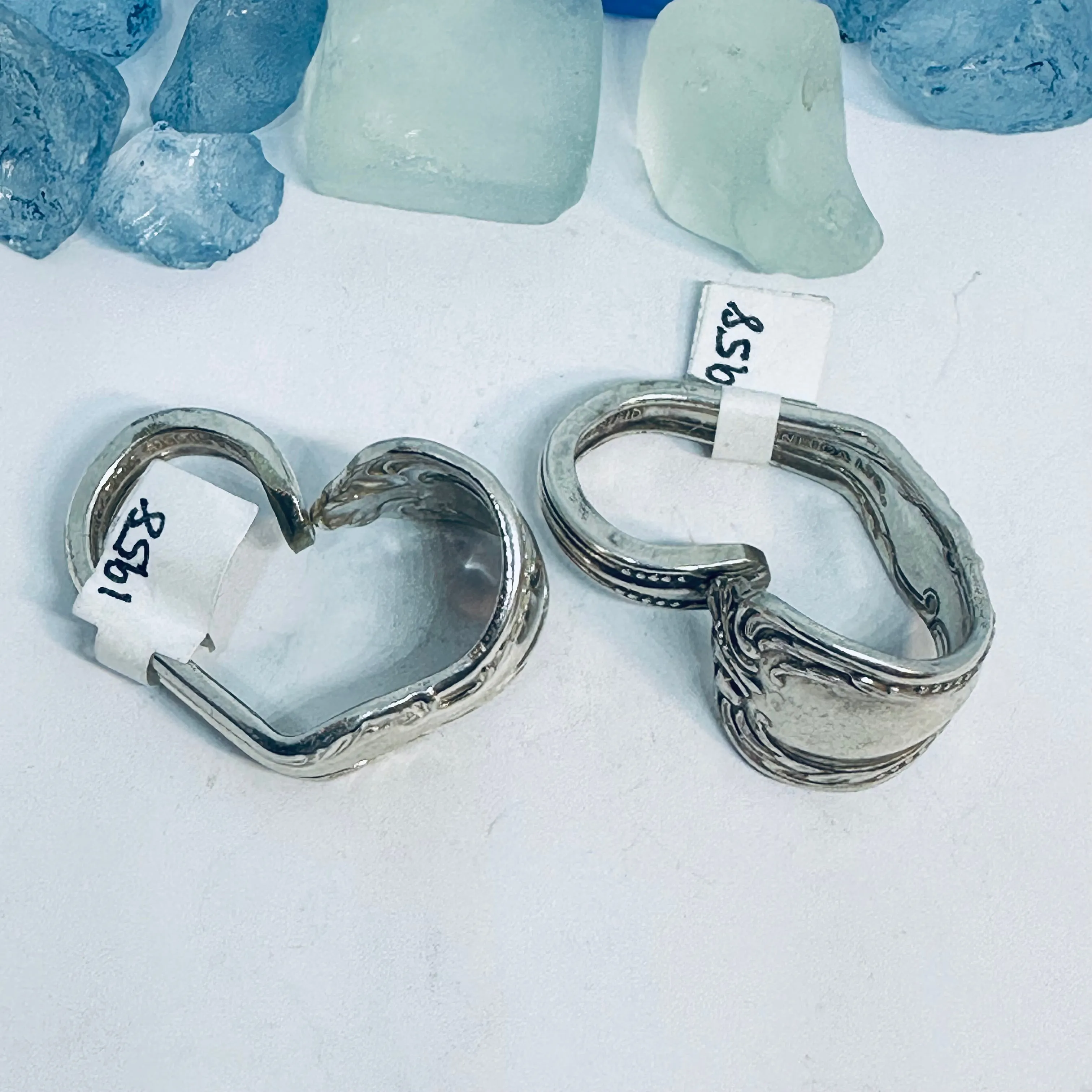 Hearts made from Vintage Silverware | Bent Spoon Fork | Heart-Shaped Pendant Necklace Keychain Key Ring | Silverware Jewelry | Love | Valentine's Day Gift