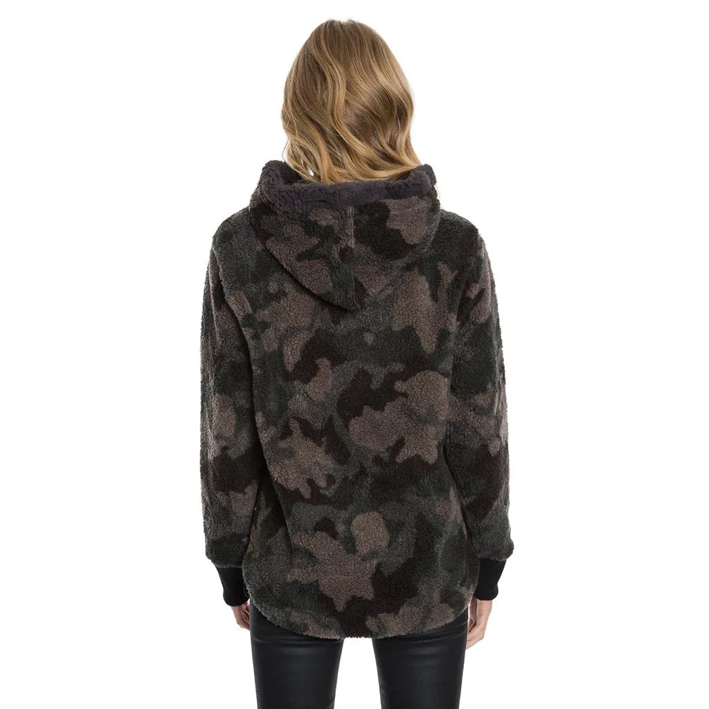 Heather Pile Camo Side Zip Hoodie