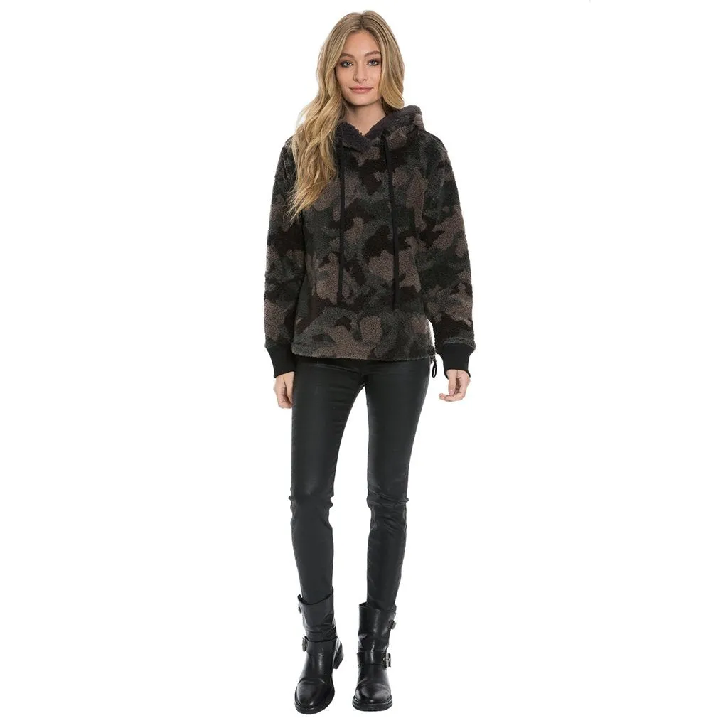 Heather Pile Camo Side Zip Hoodie