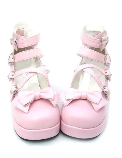 High Heel Platform PU Womens Lolita Shoes