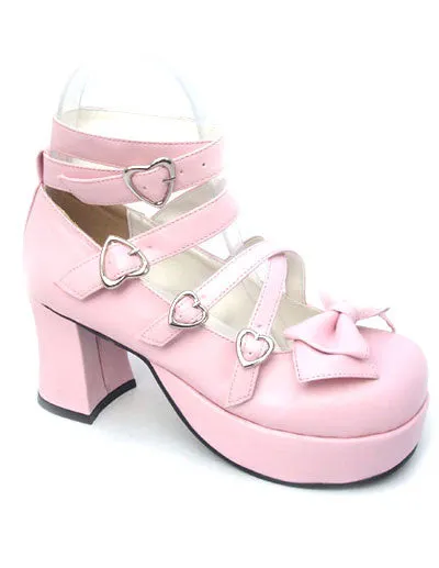 High Heel Platform PU Womens Lolita Shoes