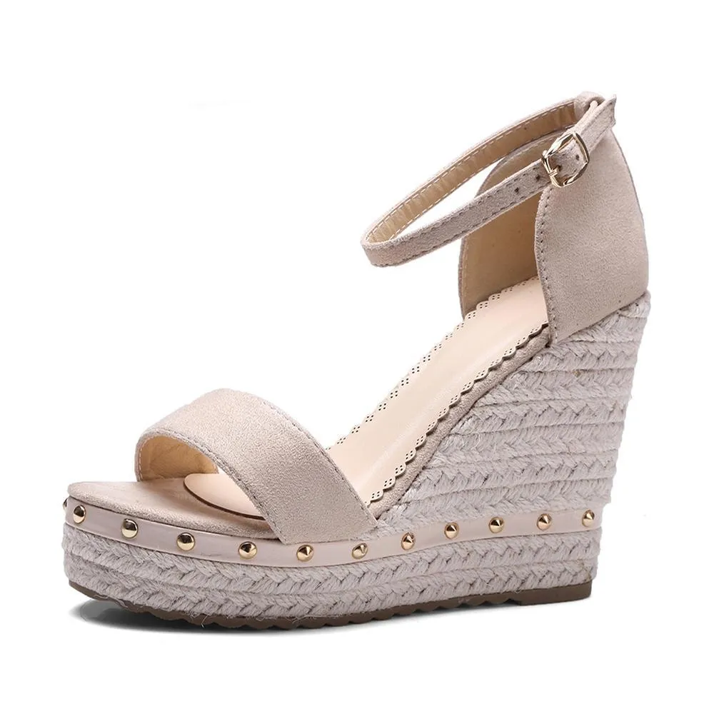 High Heels Shoes Ankle Strap Wedges