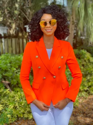 High quality neon orange blazer