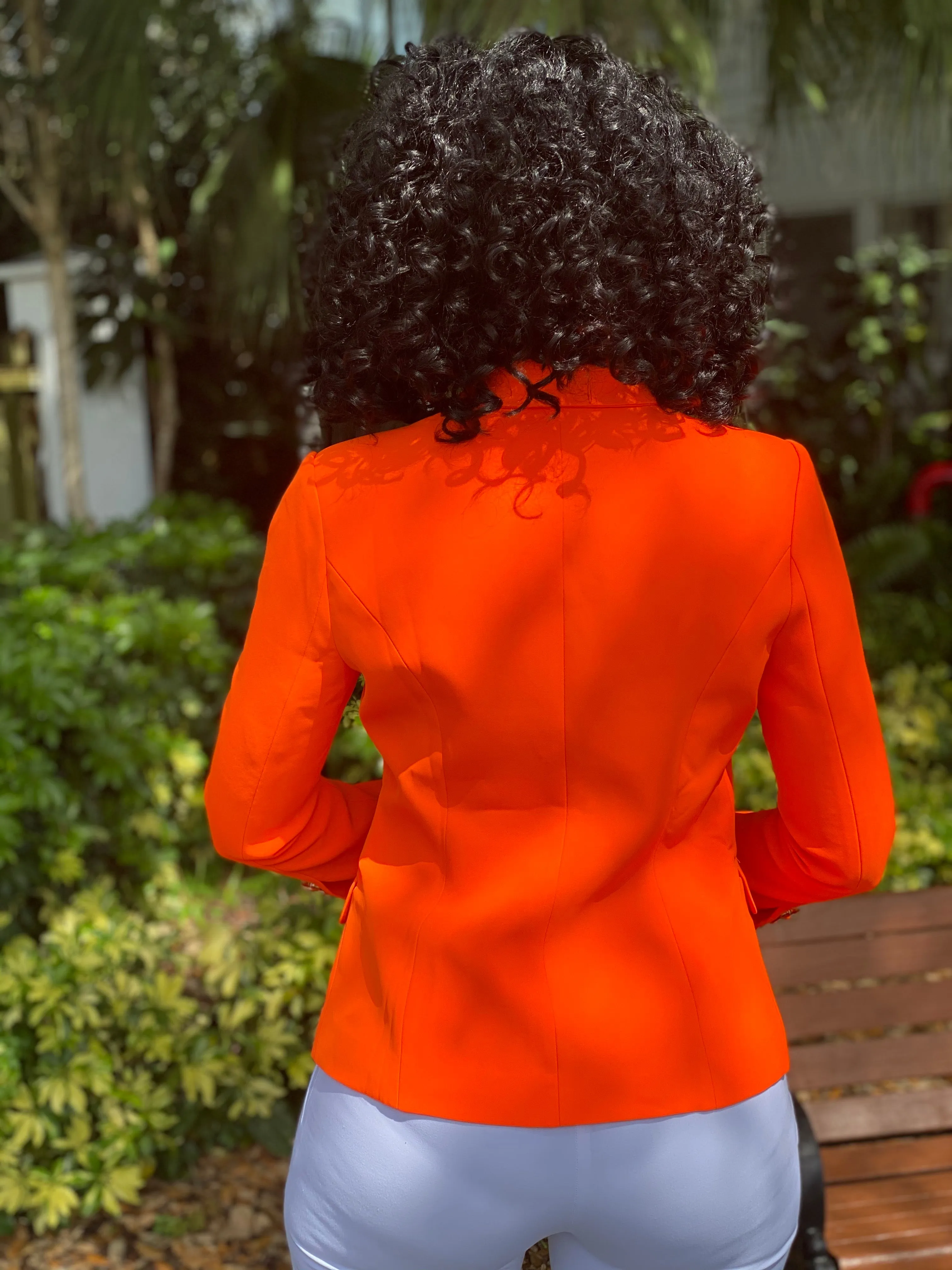 High quality neon orange blazer