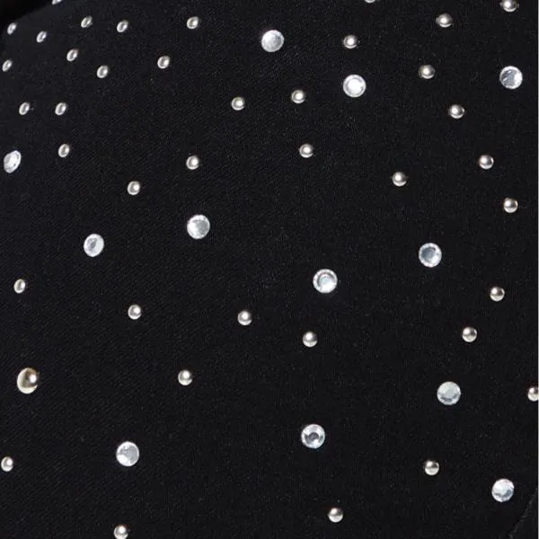 High Rise Studded Front Skinny Jeans