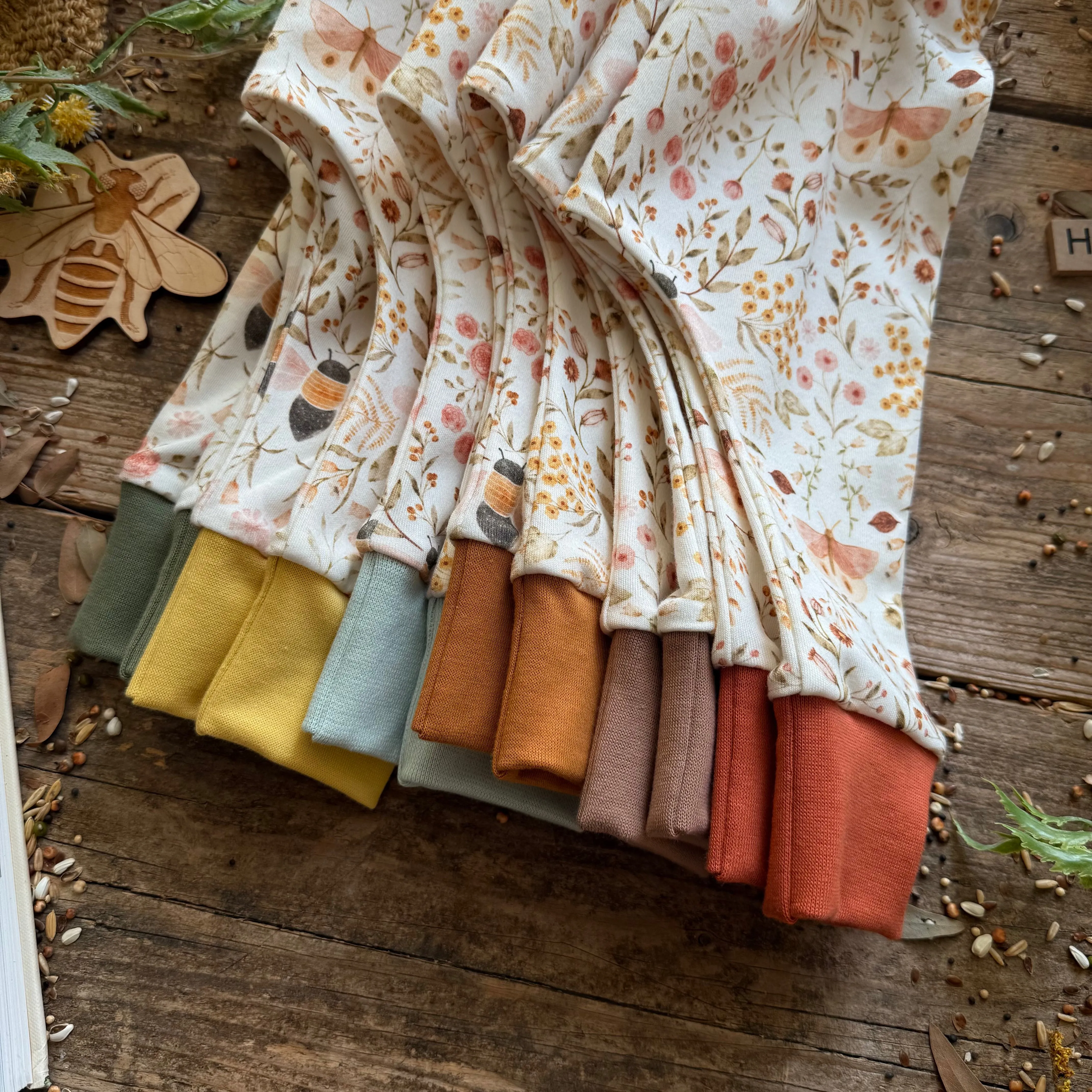 Honey Blooms Footed Romper