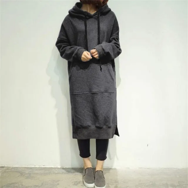 Hooded Sweatshirt Dress