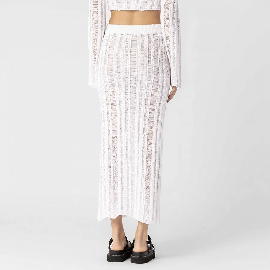 Huxley White Knit Skirt