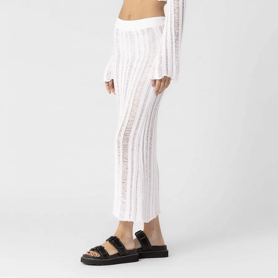 Huxley White Knit Skirt