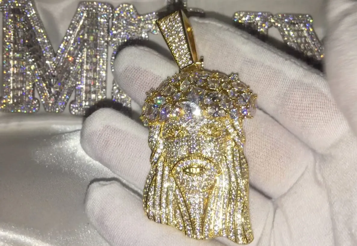 Iced Out Jesus Pendant | Jesus Piece | Jesus Head Pendant | Jesus Face Pendant | Iced Out Chain | Diamond Jesus Pendant | Iced Jesus Chain