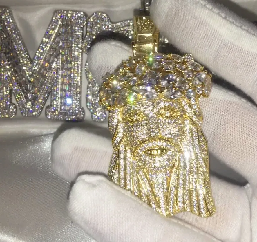 Iced Out Jesus Pendant | Jesus Piece | Jesus Head Pendant | Jesus Face Pendant | Iced Out Chain | Diamond Jesus Pendant | Iced Jesus Chain