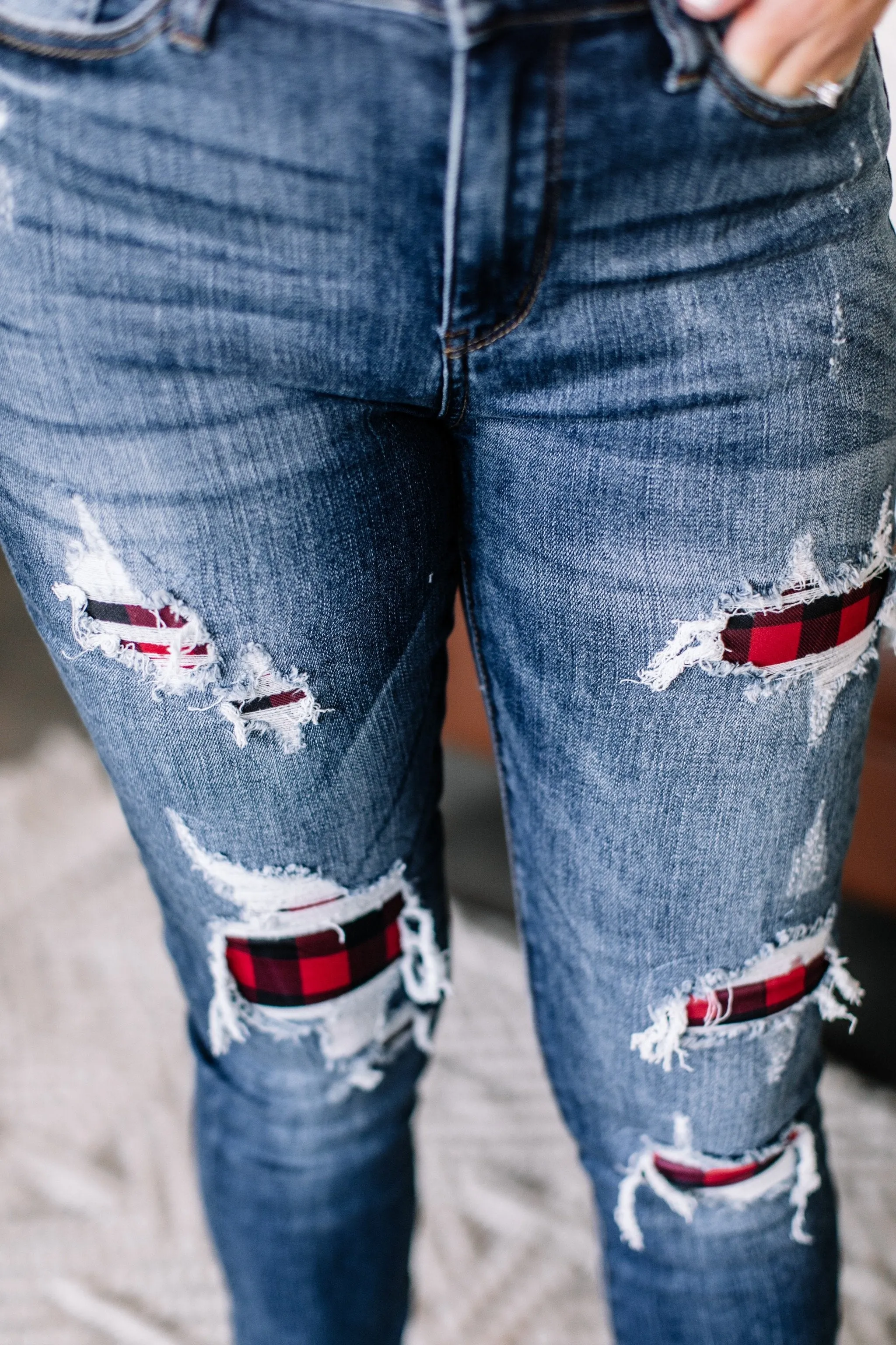 I'll Check You Out Plaid Judy Blue Jeans