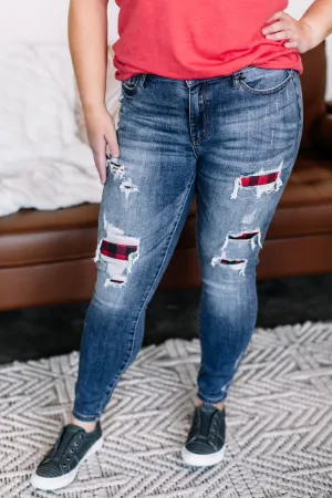 I'll Check You Out Plaid Judy Blue Jeans