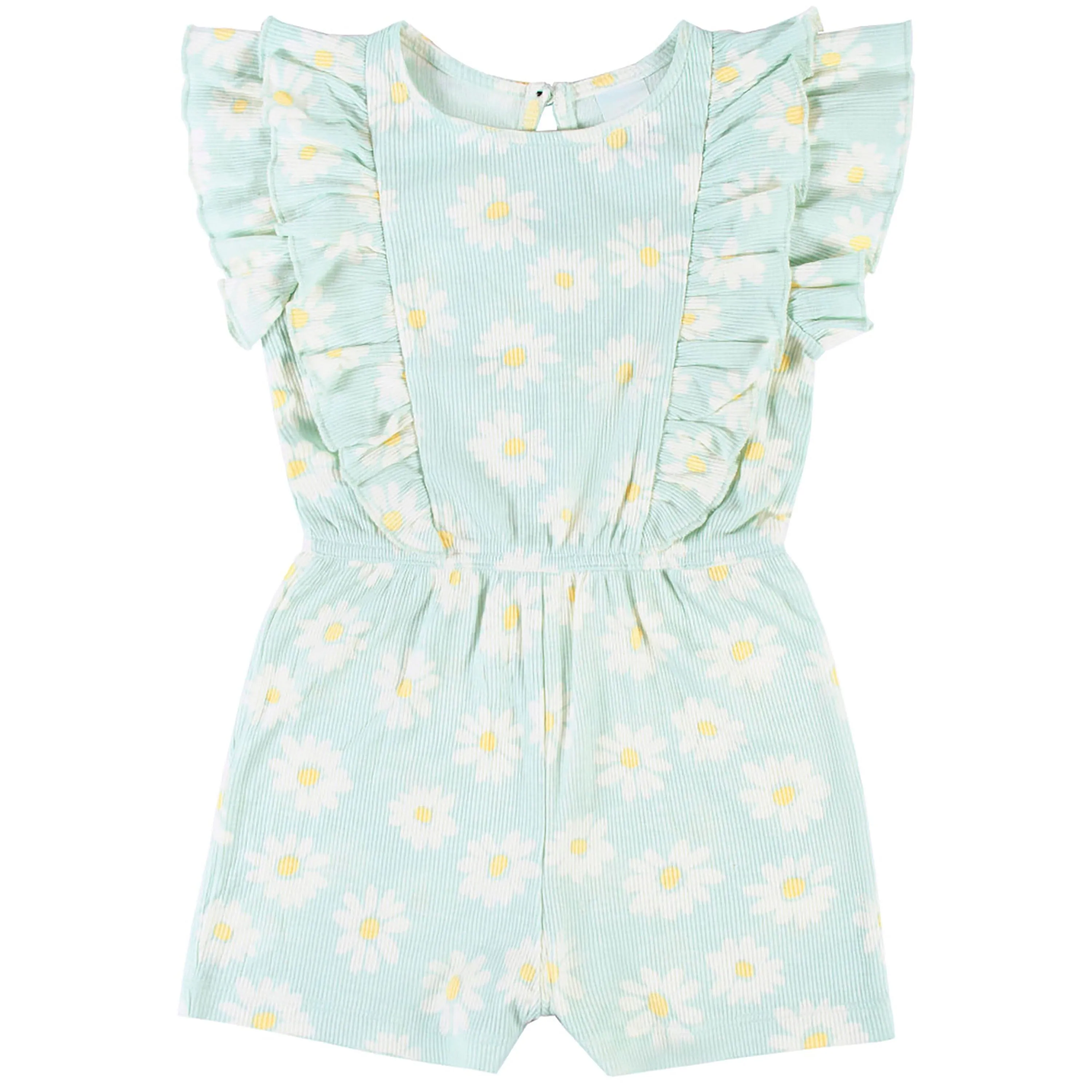 Infant & Toddler Girls Blue Ruffled Romper