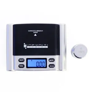Infyniti AMP Digital Pocket Scale 100g x 0.01g W/ 100 Gram Calibration Weight - (1 Count)