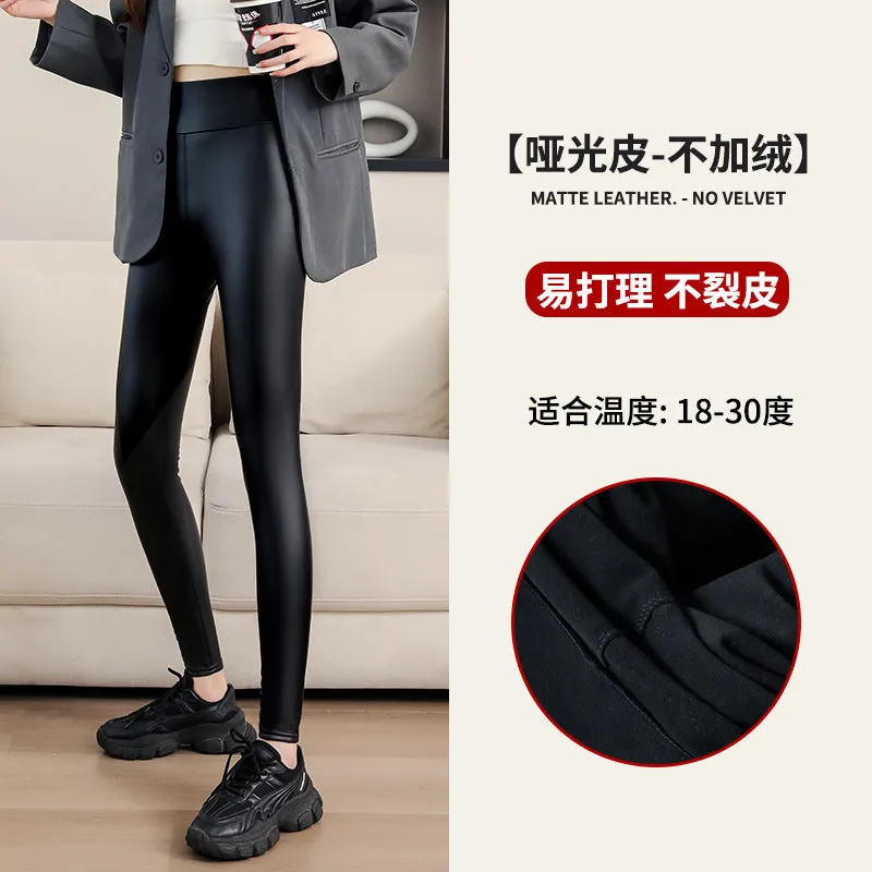 INSTOCK-PU leather pants for women