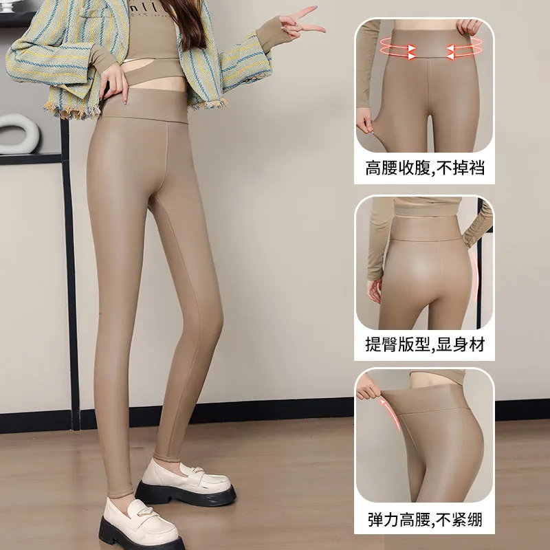 INSTOCK-PU leather pants for women