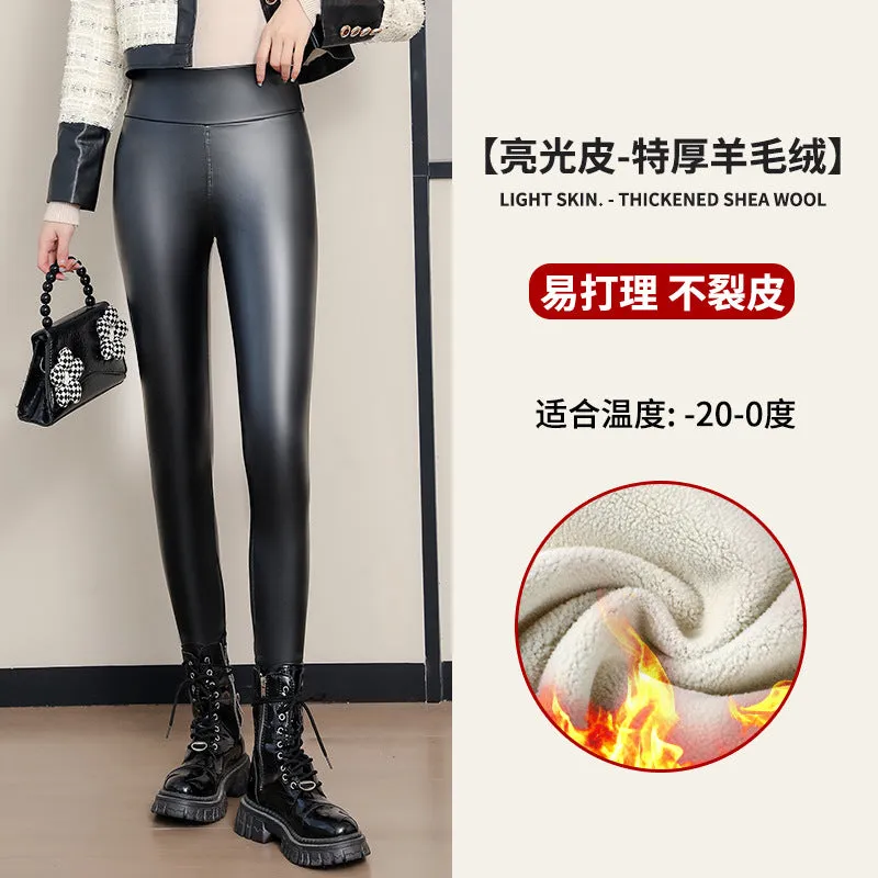 INSTOCK-PU leather pants for women