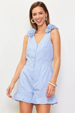 IRIS SLEEVELESS STRIPED ROMPER
