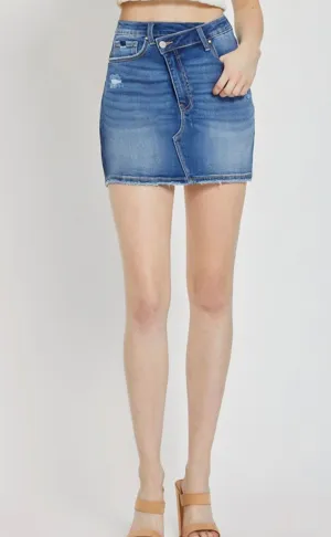 Irregular Baddie Jean Skirt