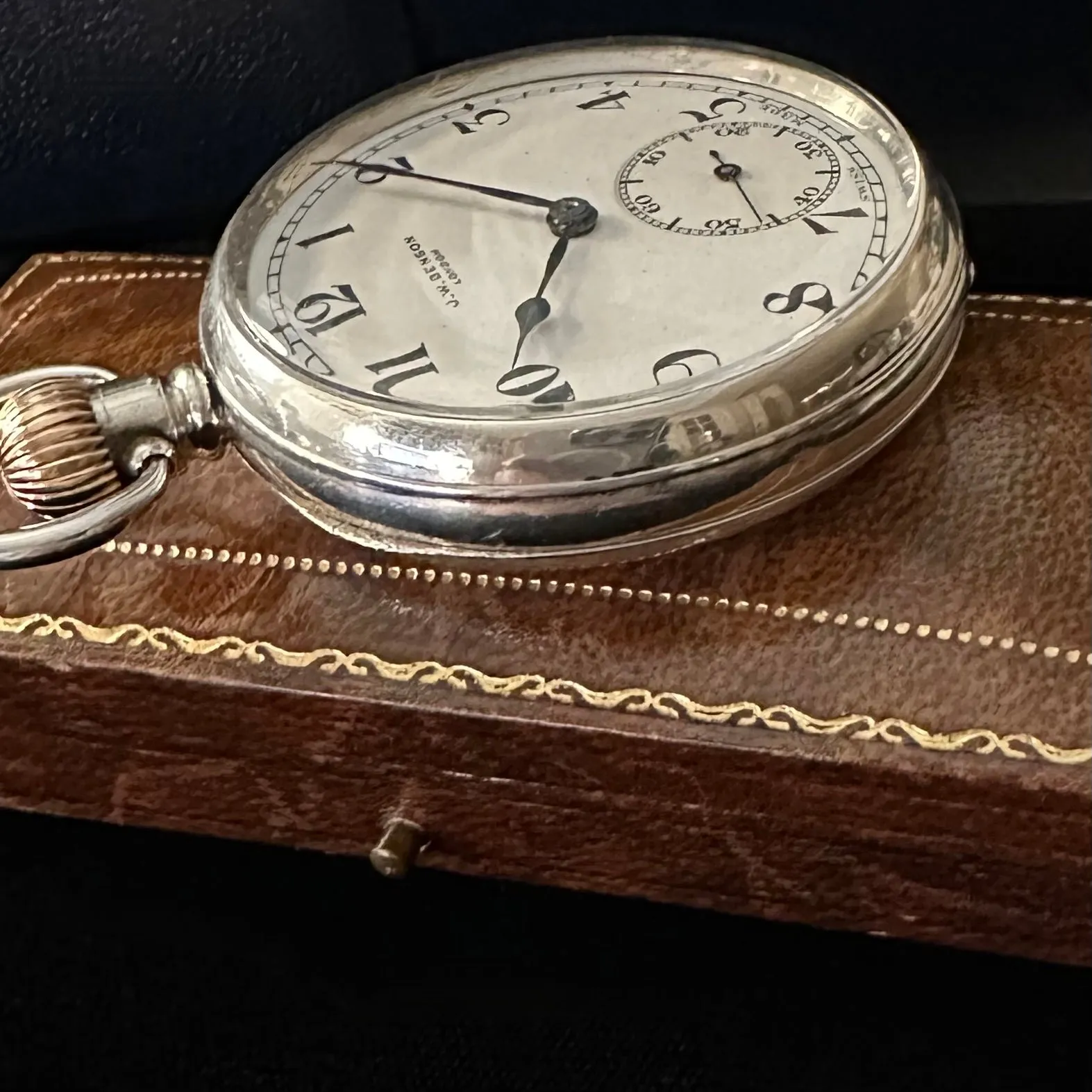 J W BENSON STERLING SILVER ENGLISH POCKET WATCH