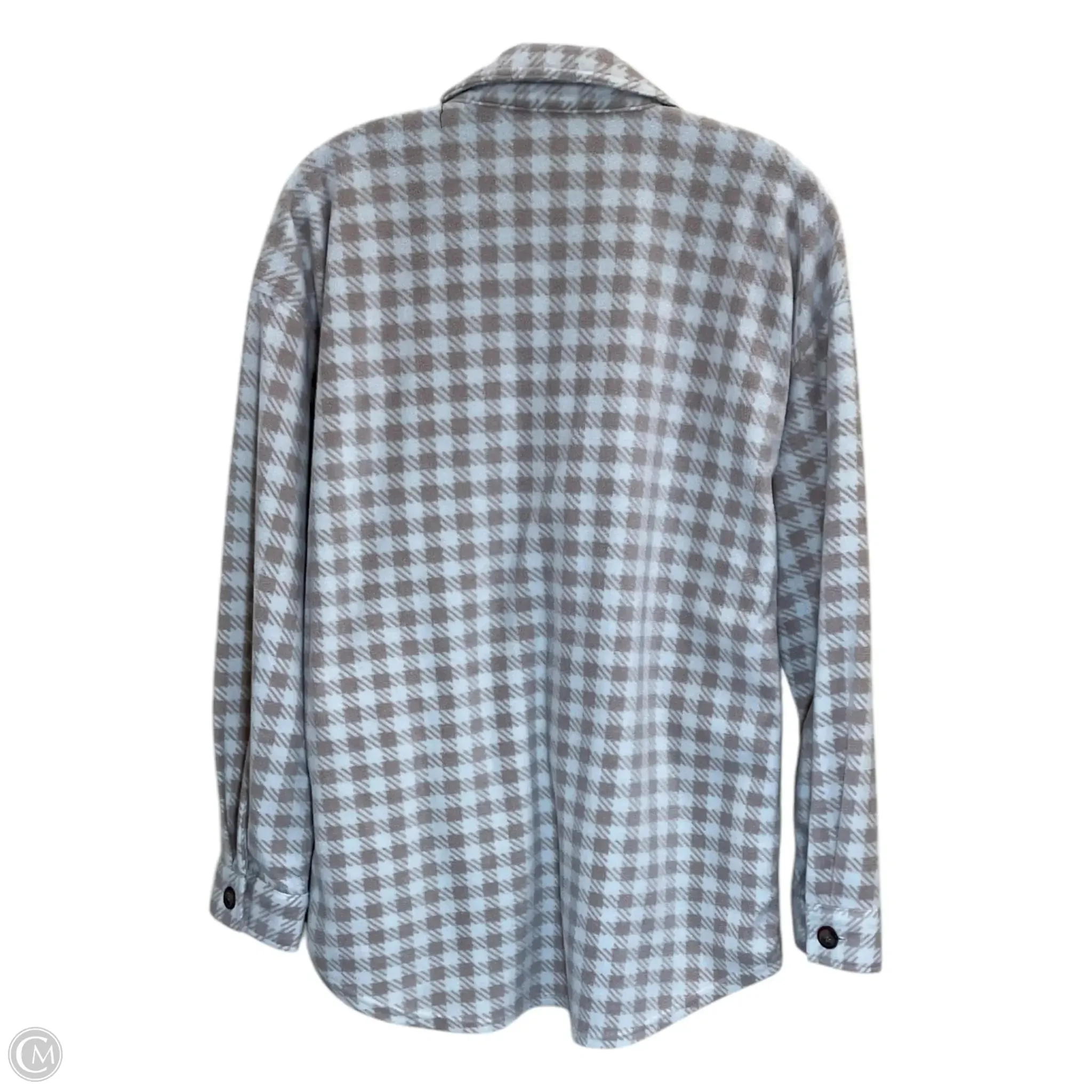Jacket Shirt By Maurices In Tan & White, Size: S