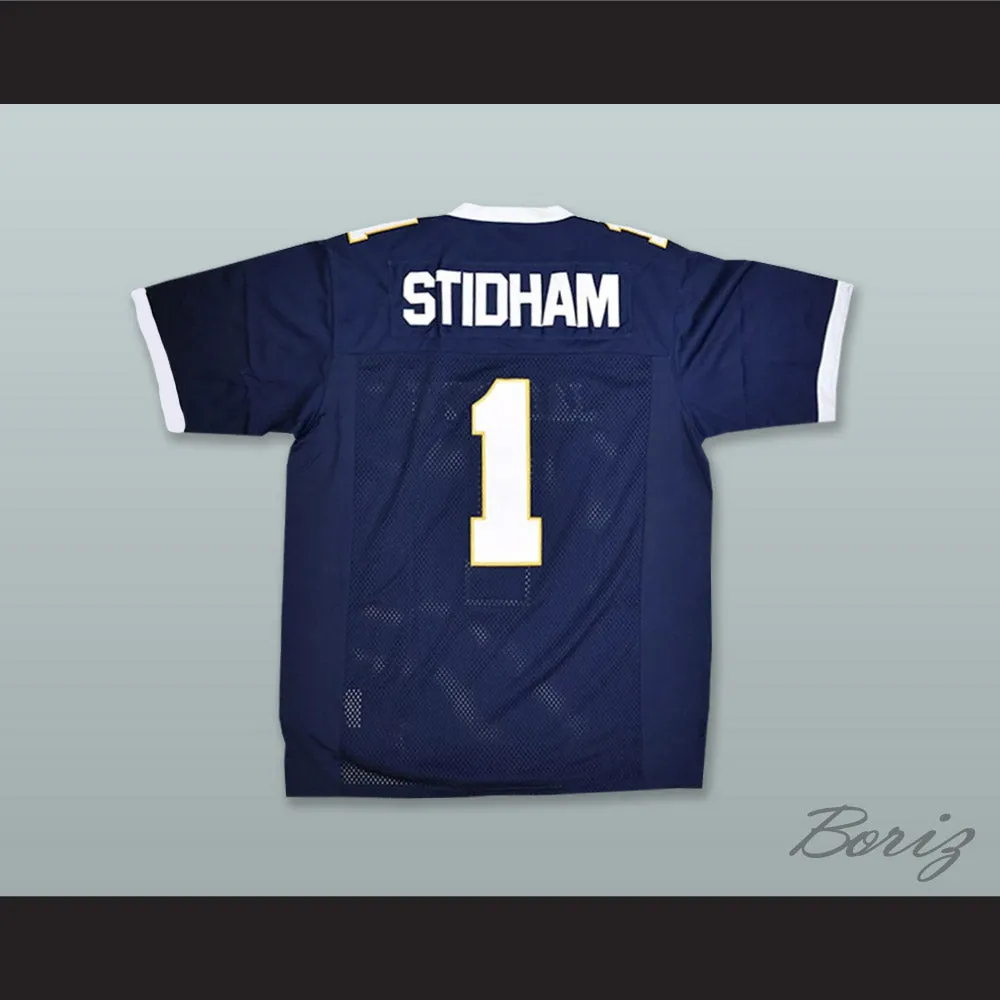 Jarrett Stidham 1 Stephenville High School Yellow Jackets Navy Blue Football Jersey