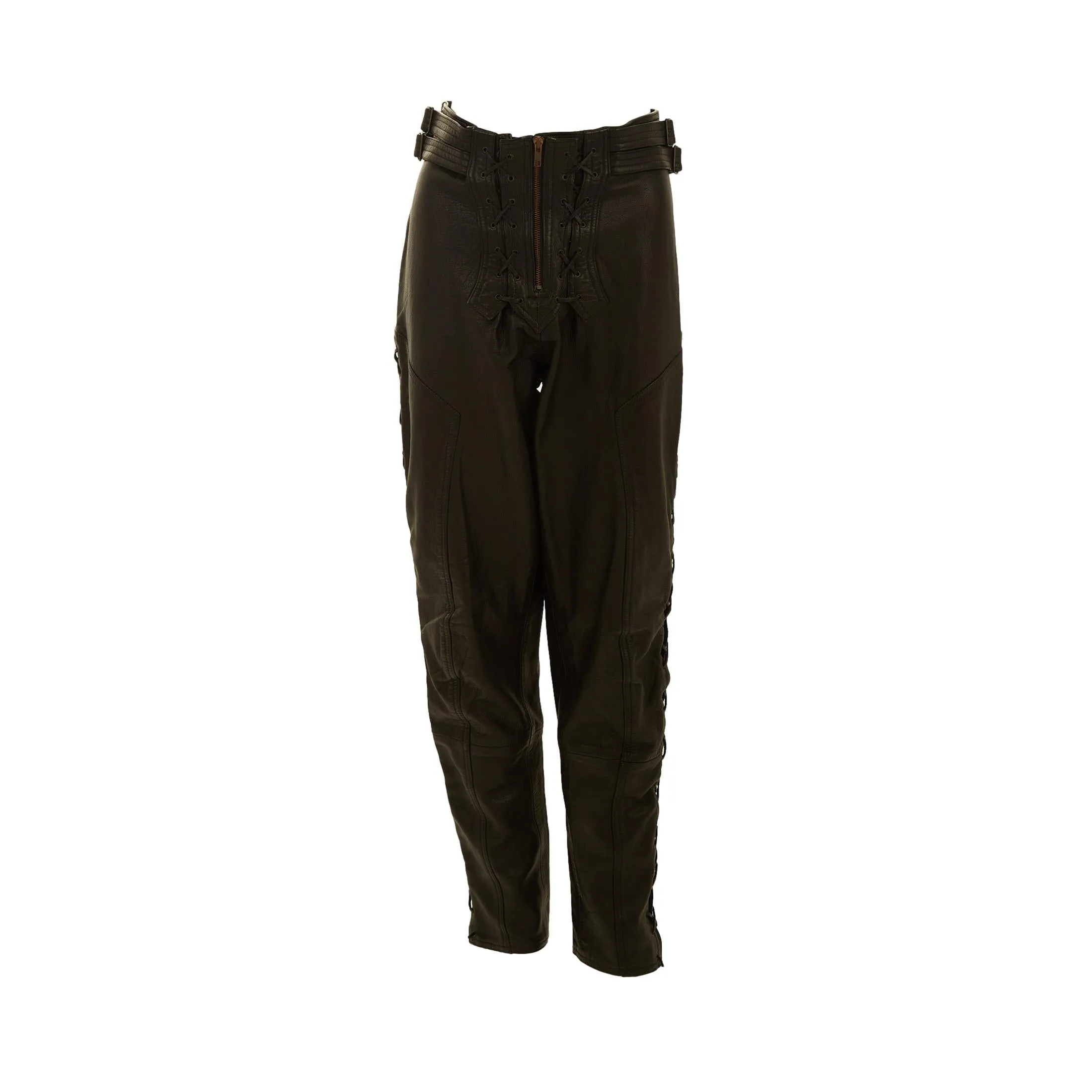 Jean Paul Gaultier Black Leather Pants