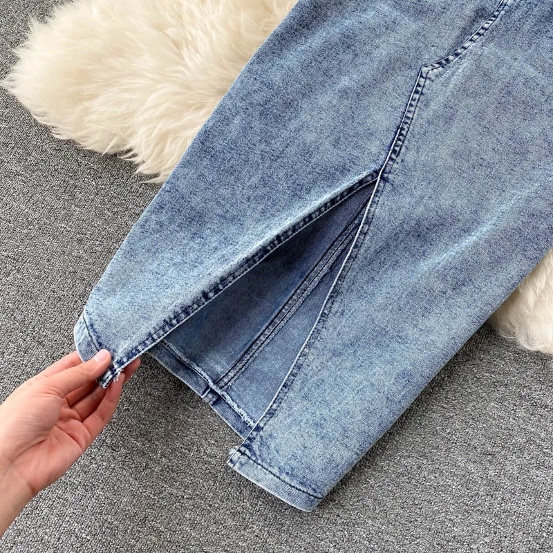 Jeans Vest Skirts Sets