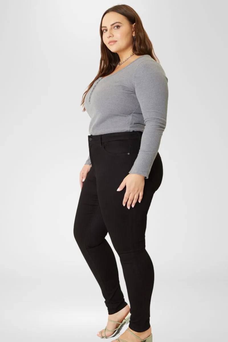 Jessia High Rise Super Skinny Jeans (Plus Size)