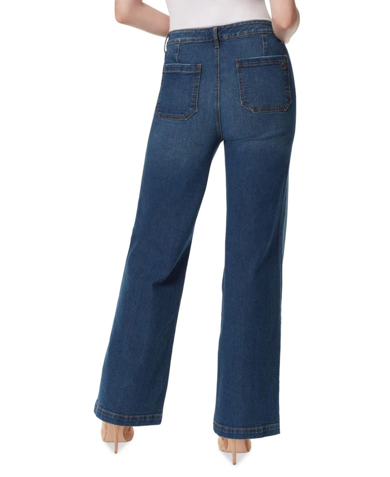 Jessica Simpson Womens Denim Whisker Wash Wide Leg Jeans 30165450