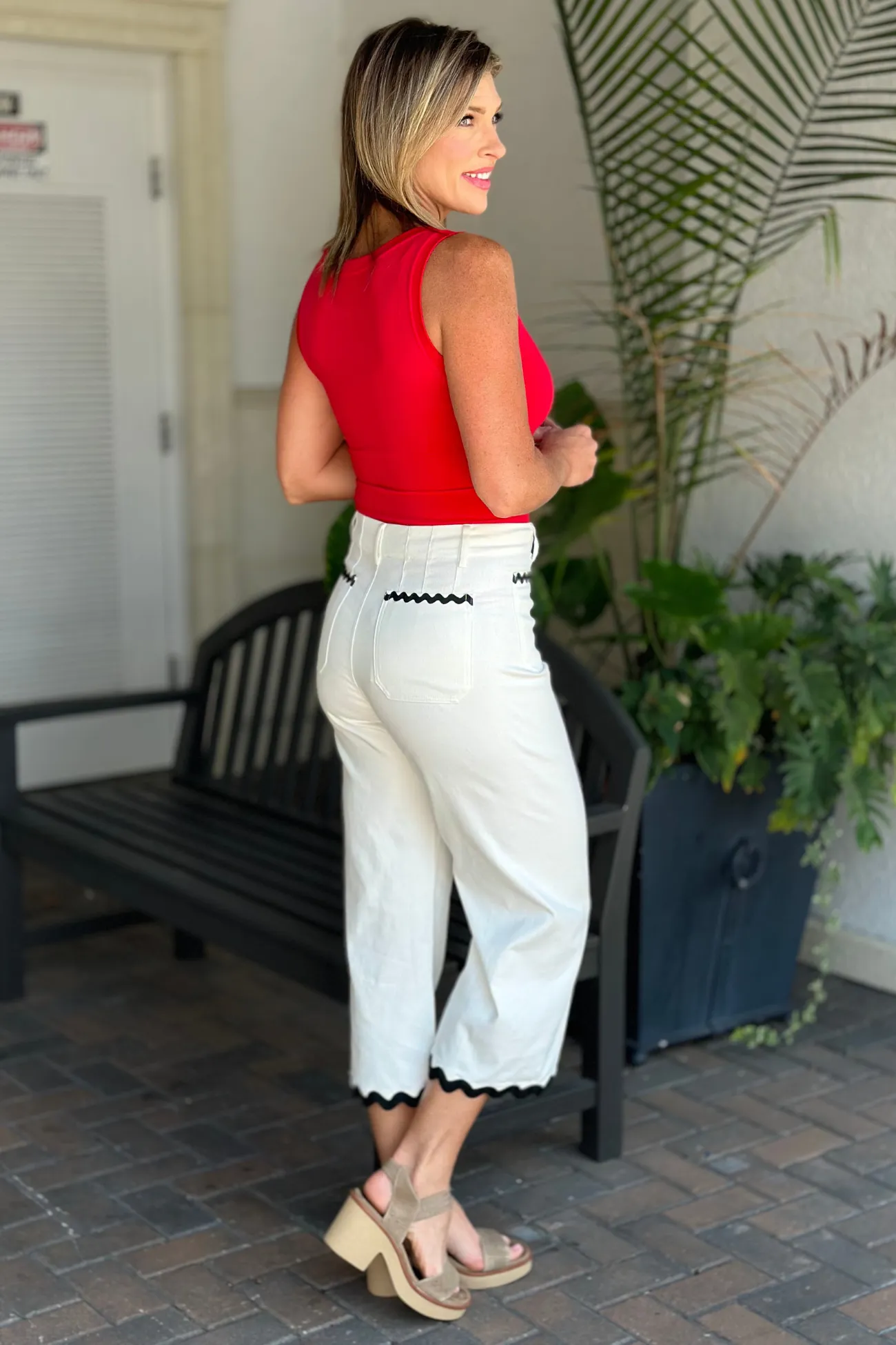 Jolee Ric Rac Cropped Pants