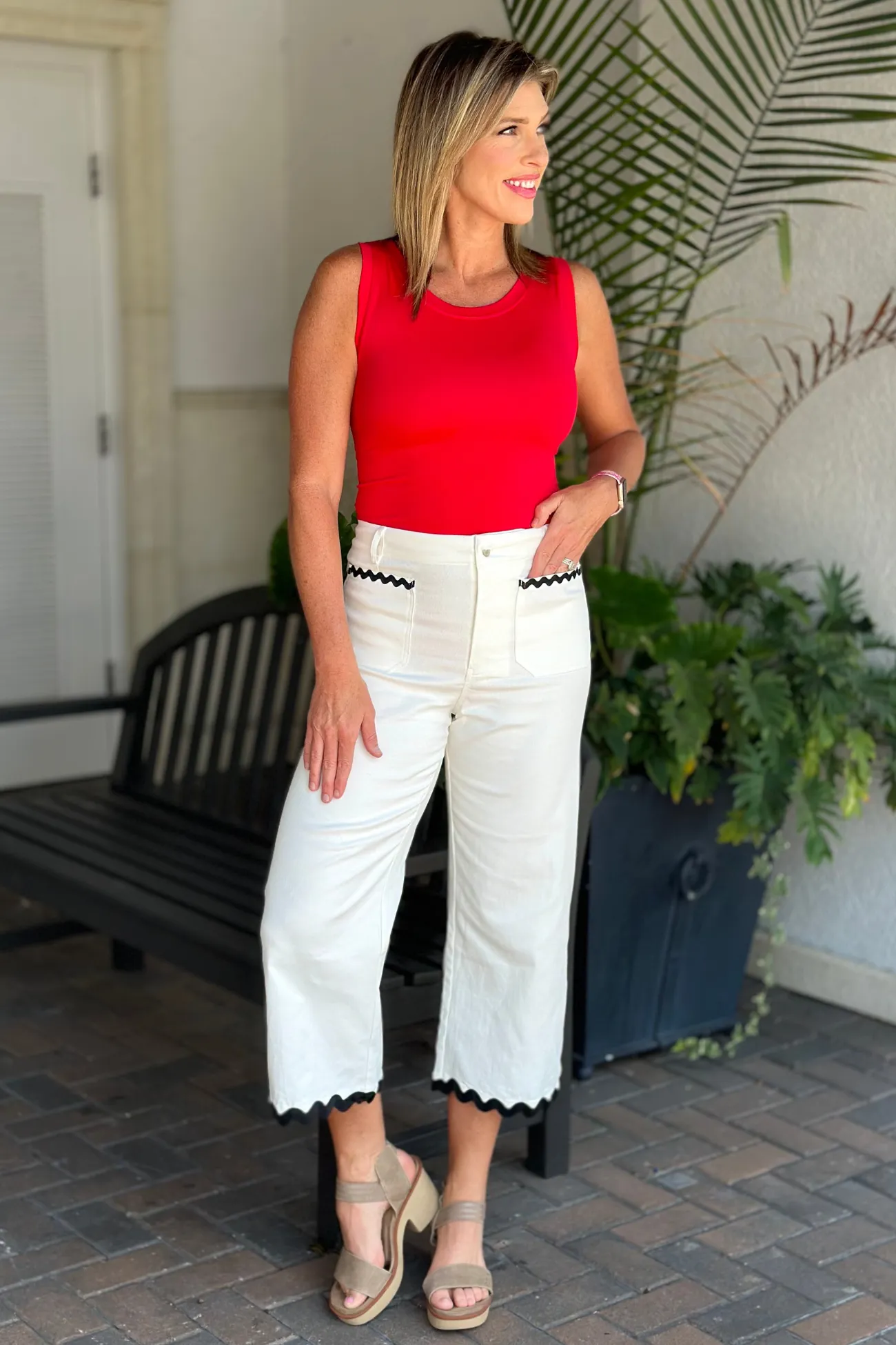 Jolee Ric Rac Cropped Pants