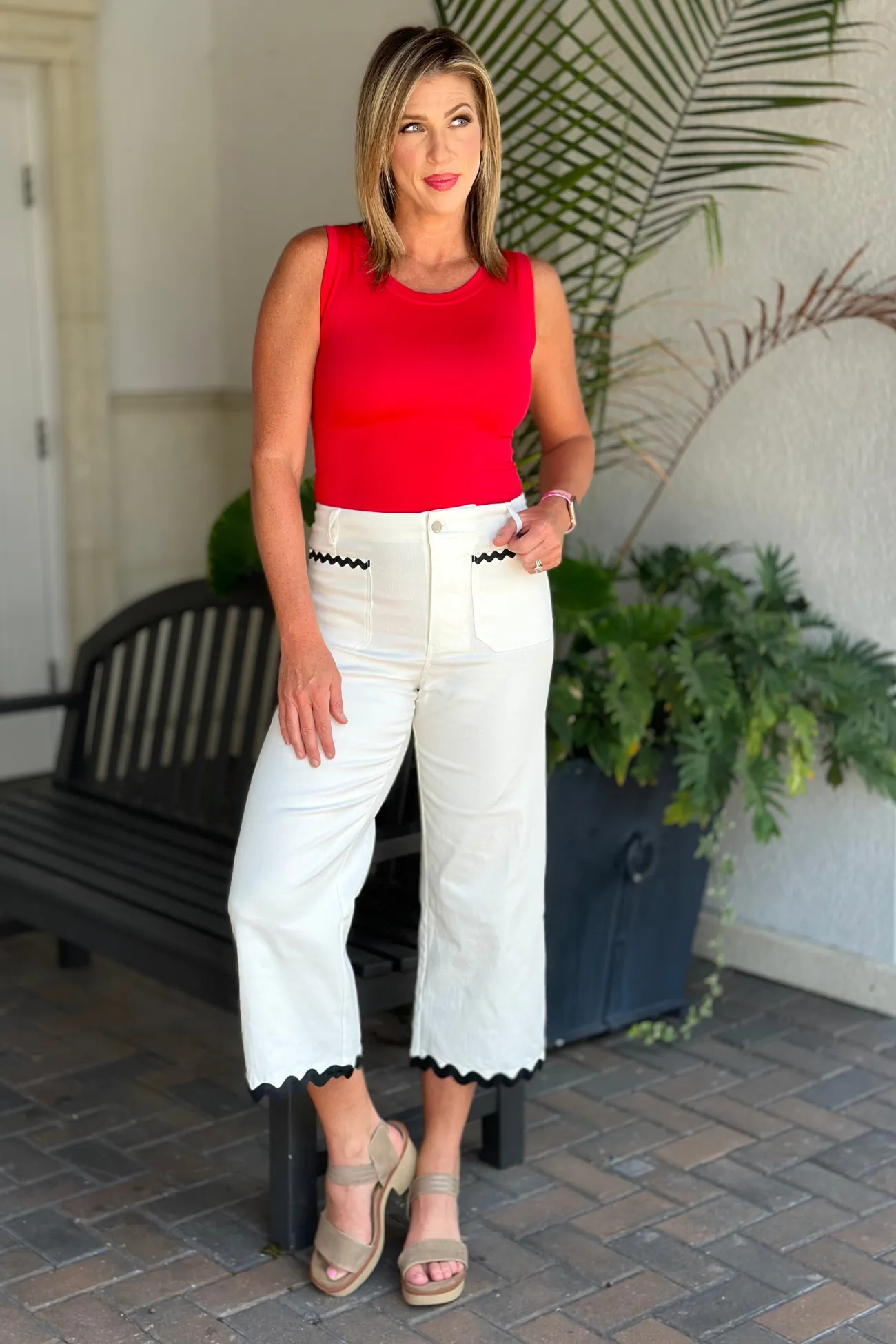 Jolee Ric Rac Cropped Pants