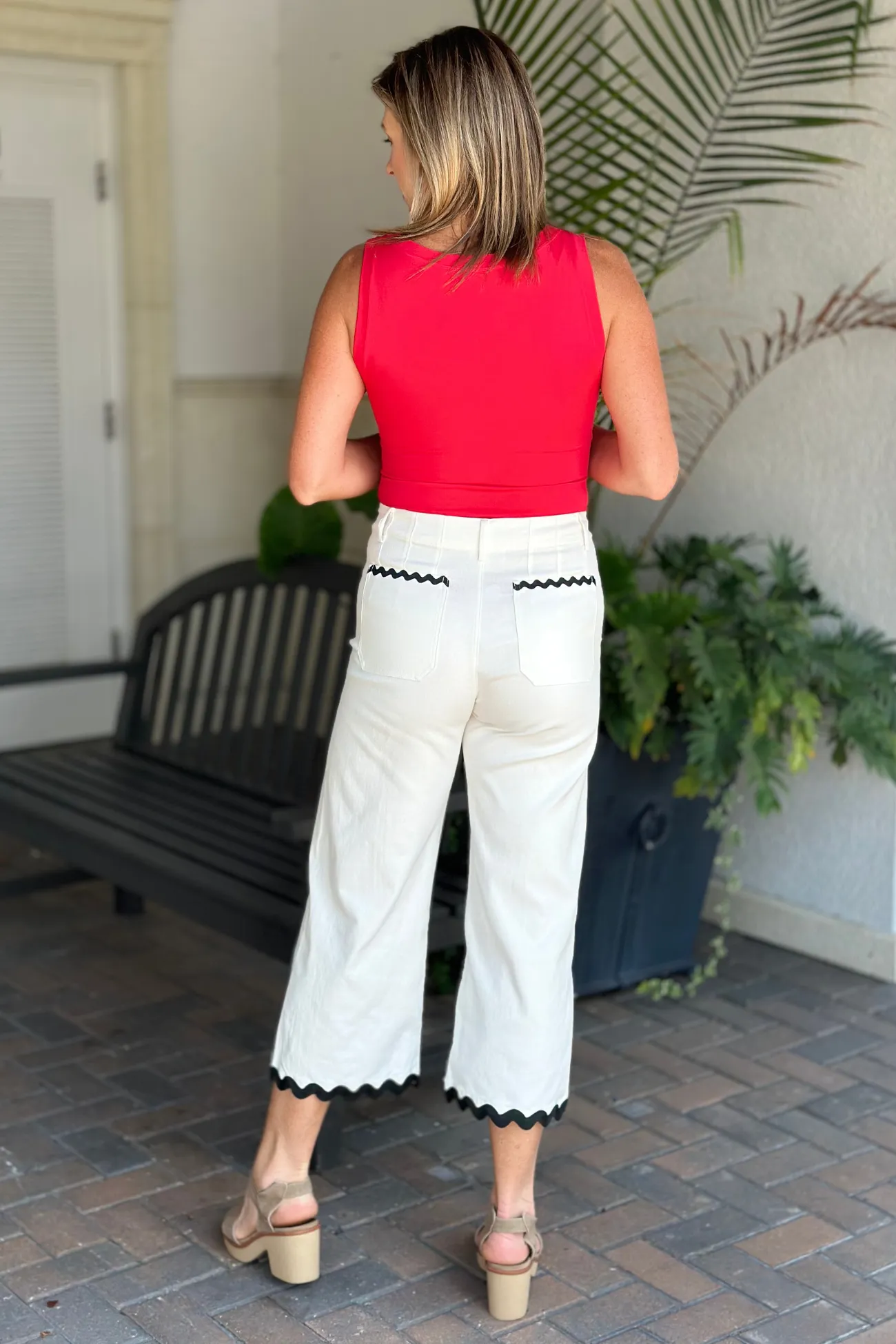 Jolee Ric Rac Cropped Pants