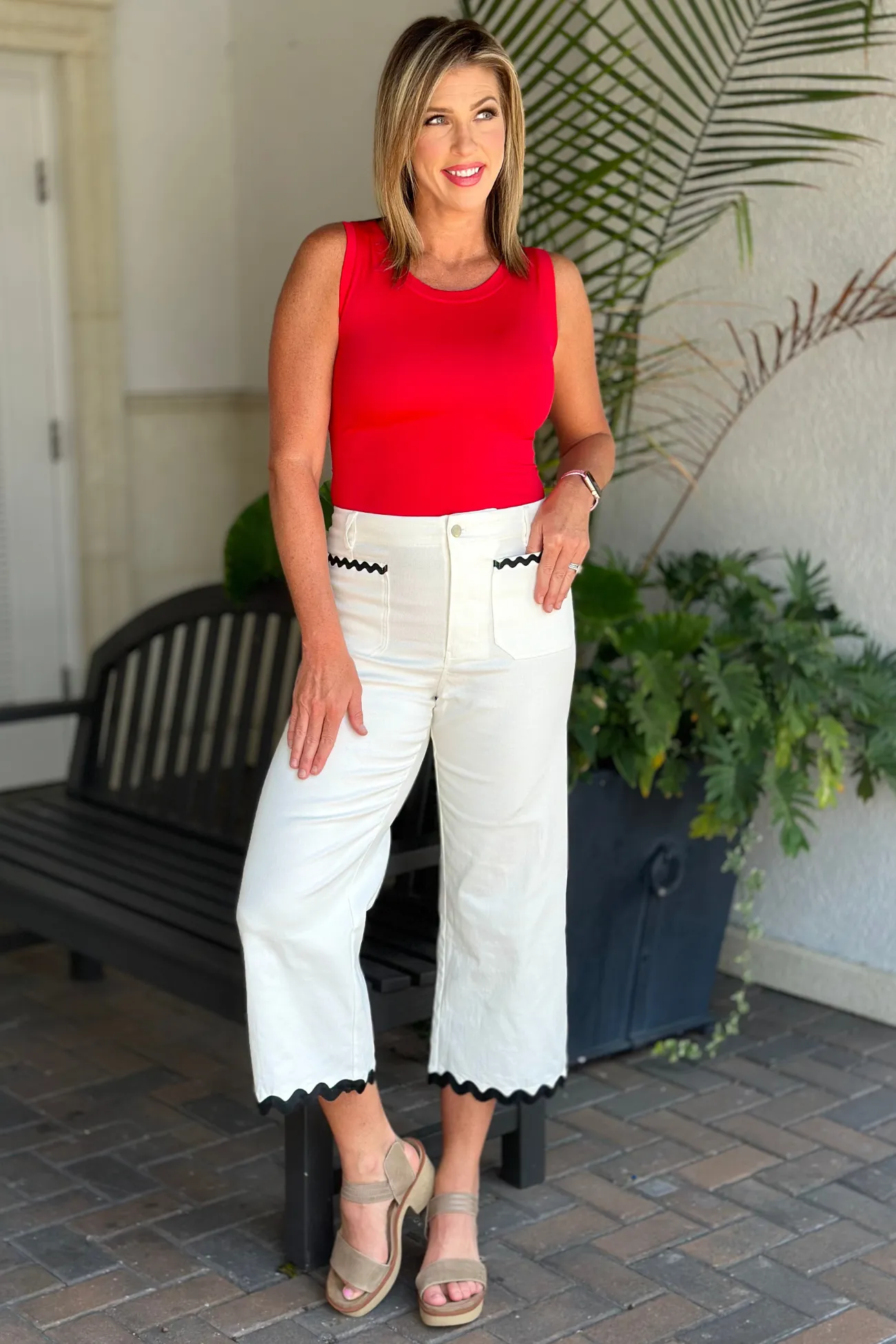 Jolee Ric Rac Cropped Pants