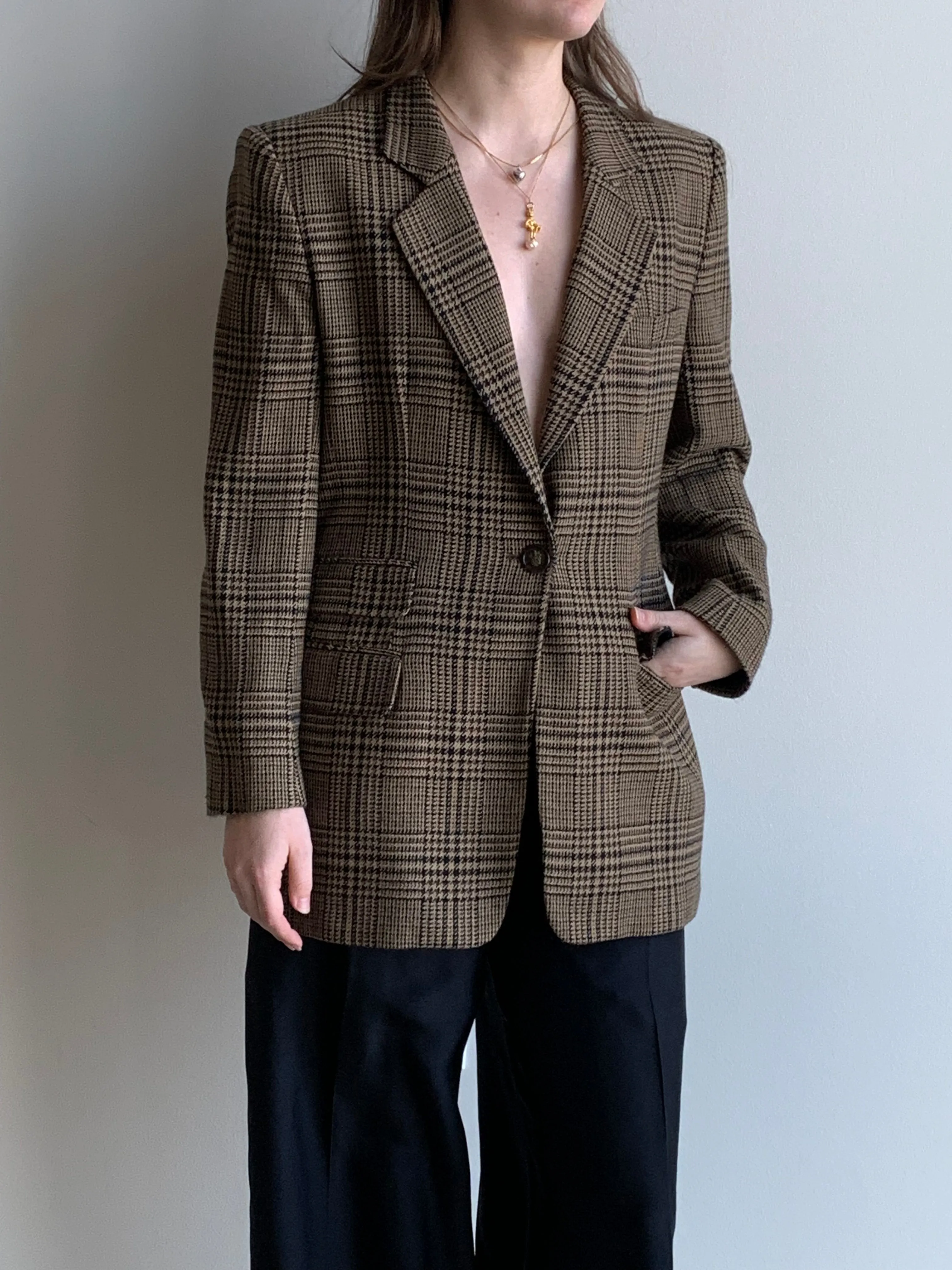 Jones brown houndstooth blazer