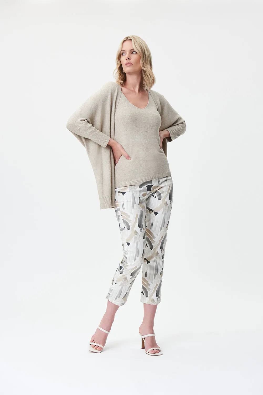 Joseph Ribkoff Printed Straight Cropped Jeans jr232913