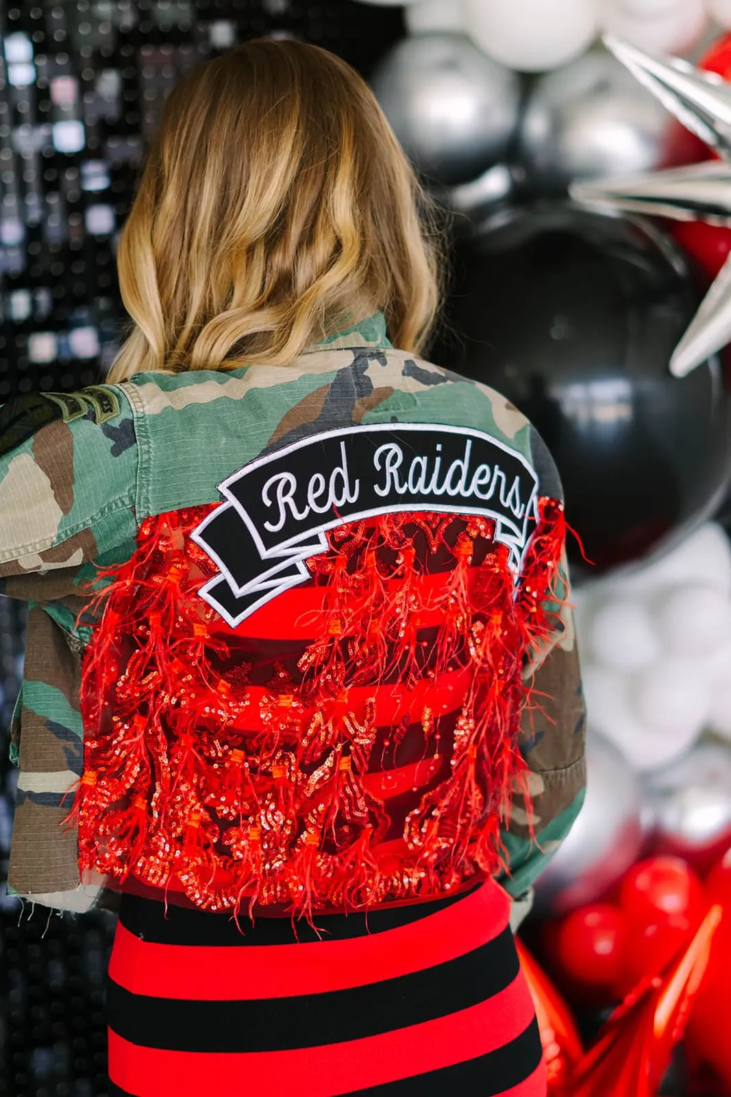 Josie Bruno Raider Ruffle Feather Game Day Jacket