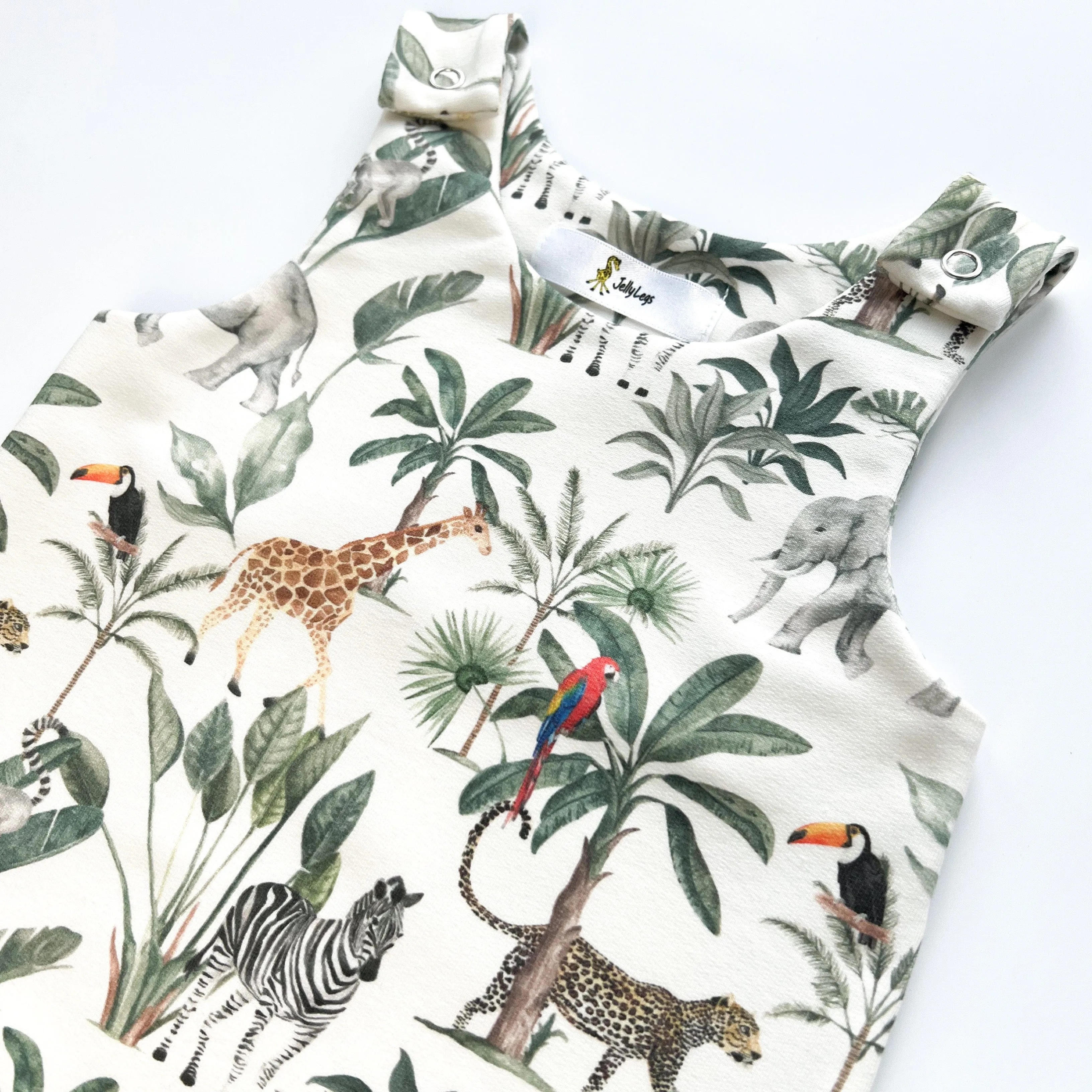 JUNGLE DUNGAREE ROMPER