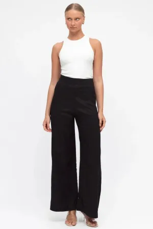 Kara Linen Pants - Blk