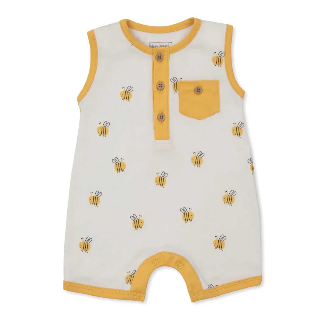 Kissy Kissy Tumbling Bees- Short Playsuit-Sleeveless