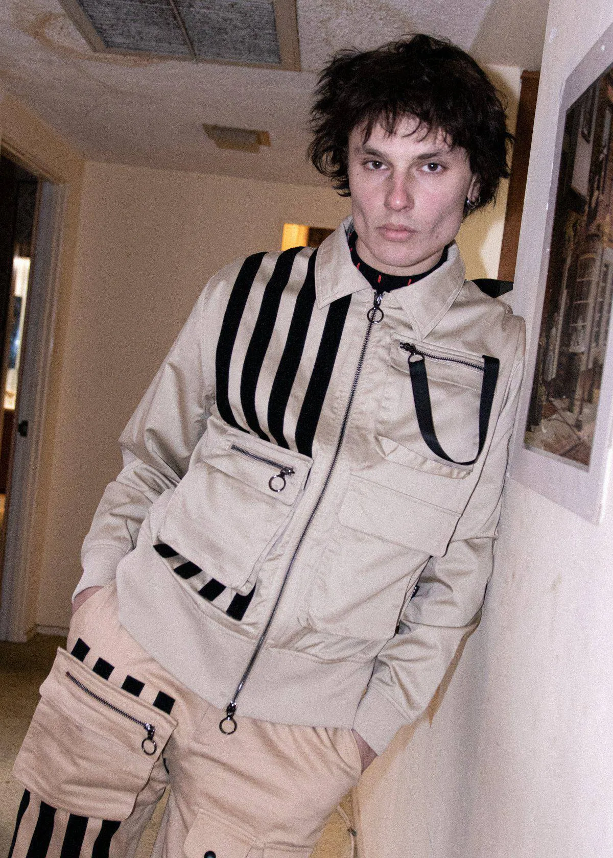 Konus Men's Bellow Flap Pockets jacket in Khaki