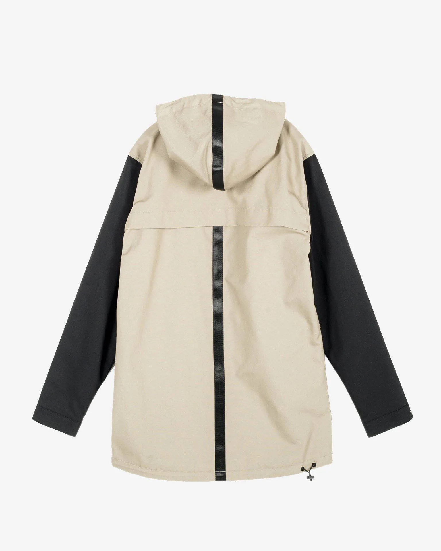 Konus Men's Hooded Jacket w/ Color Block x Patch in Khaki