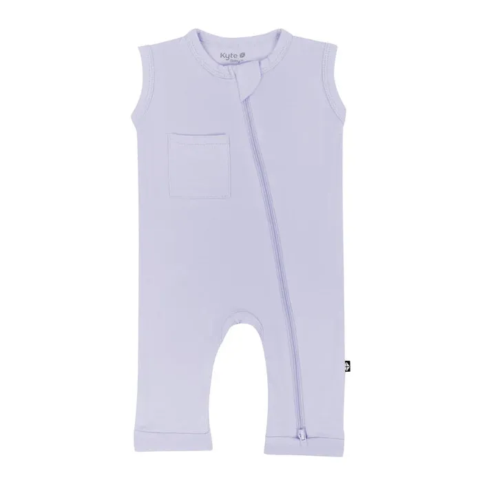Kyte Baby Sleeveless Zippered Romper (Lilac) - FINAL SALE