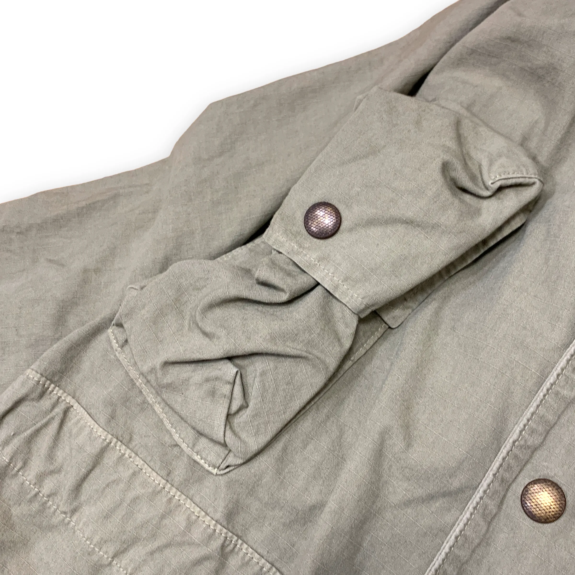 [L] Kapital Ripstop Cotton Military Pocket Katsuragi Ring Coat Olive