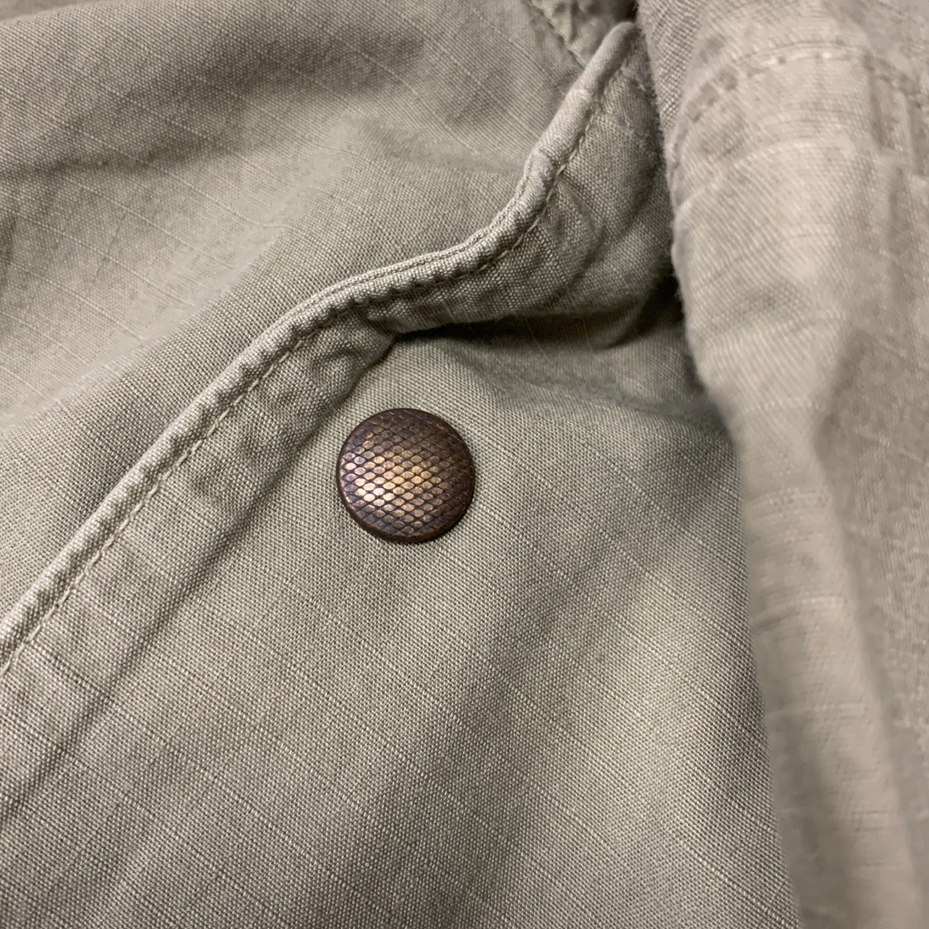 [L] Kapital Ripstop Cotton Military Pocket Katsuragi Ring Coat Olive