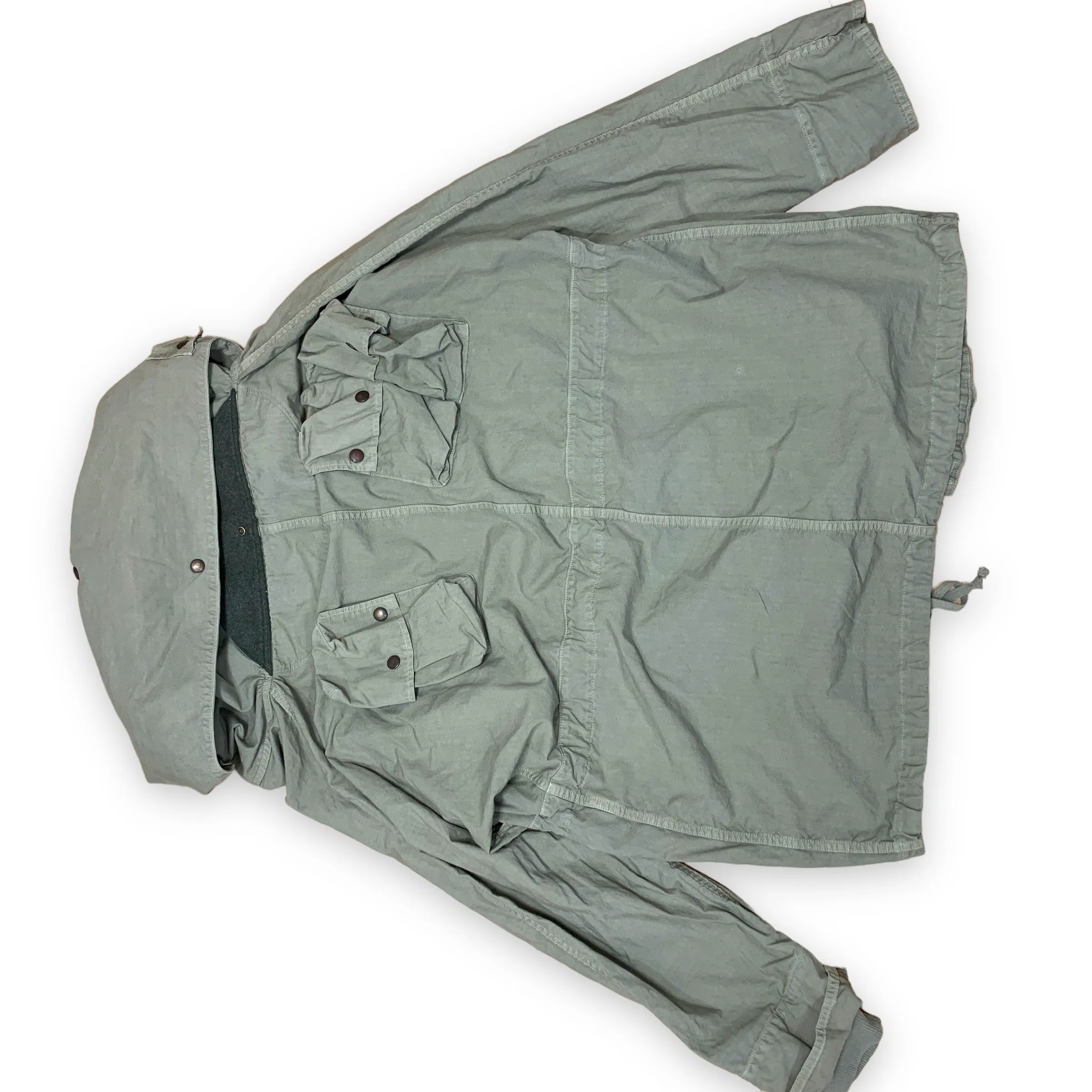 [L] Kapital Ripstop Cotton Military Pocket Katsuragi Ring Coat Olive