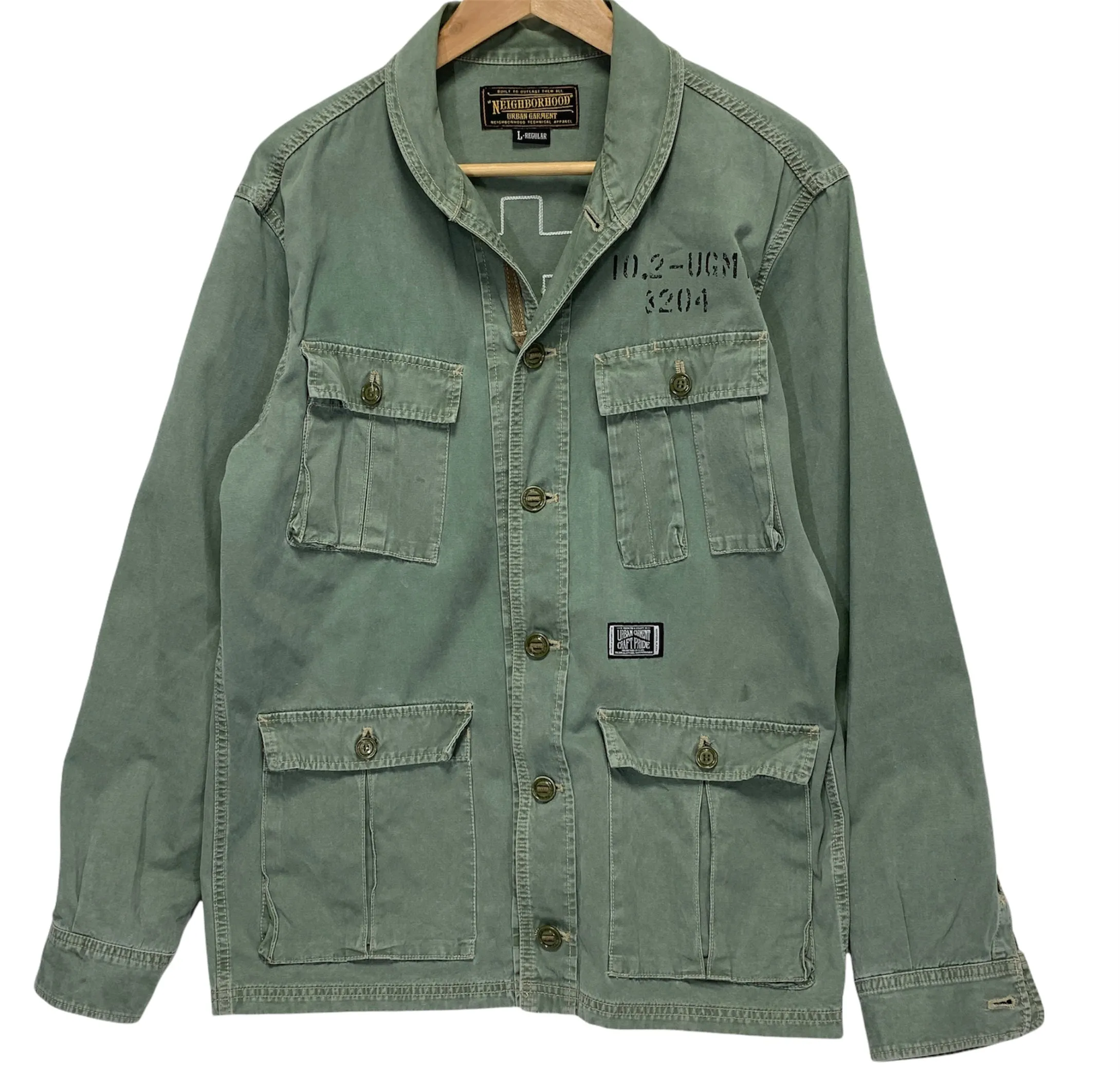 [L] Neighborhood 10AW UGMT Military Shirt Jacket Olive